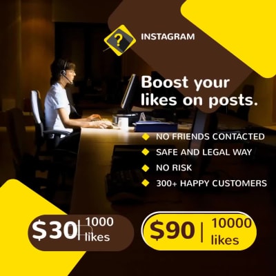 Instagram likes on your posts