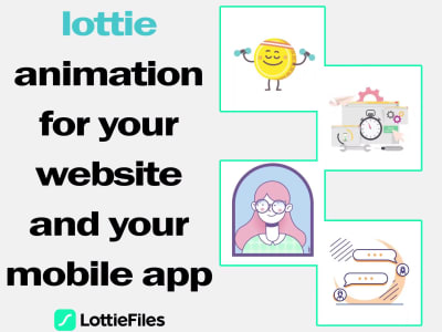 Lottie animations(JSON or Bodymovin Animation, SVG) for your website or app