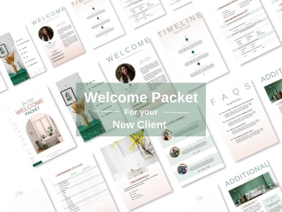 A new welcome packet made in Canva