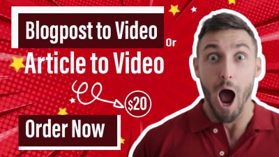 Your text or article to video with a human voice-over