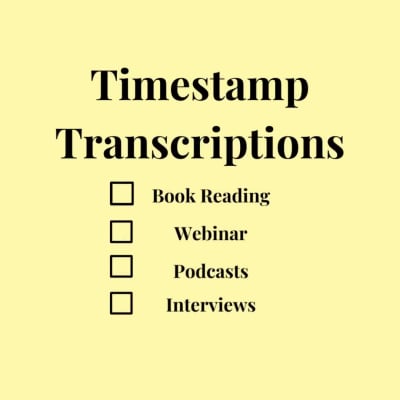 Video captions or transcriptions
