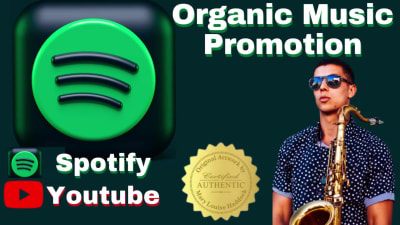Organic viral YouTube music promotion, Spotify music promotion, music viral