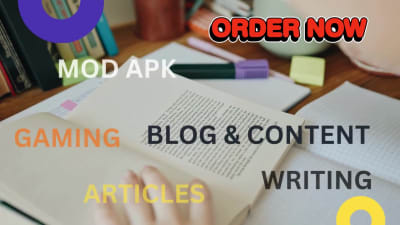 Best gaming articles on APK, SEO article writing, blog post content writing