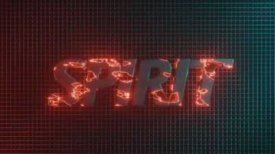 A fantastic 3d logo reveal with procedural fire