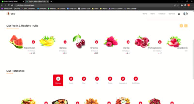A front end page built with the source code. | Upwork
