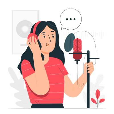 A voice over in Hindi and English.