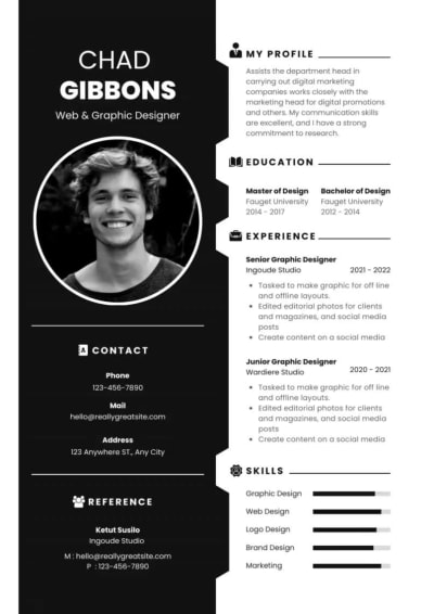An awesome resume for your career with different themes and types