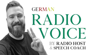 A professional German male voiceover with radio voice