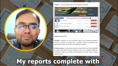 A UI/UX audit report for your website or mobile app.