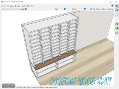 Pigeon hole unit in Mozaik