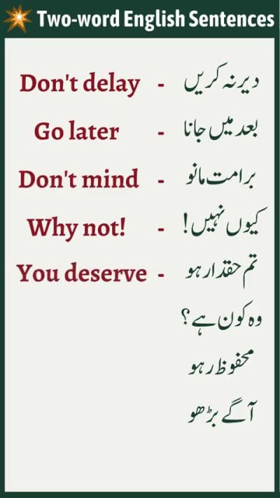 English Short Meanings Sentences Daily Use English Sentences