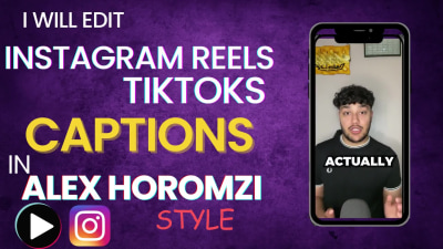Edit Instagram reels and tik tok video with captions like Alex Hormozi