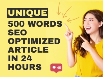 500 words SEO Optimized article or blog in 24 hours