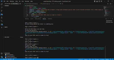 A fruit guessing game using Python programming language | Upwork