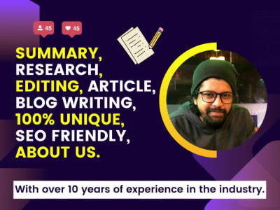 Expert SEO Website Content For Your Article, Blog, & Research Writing
