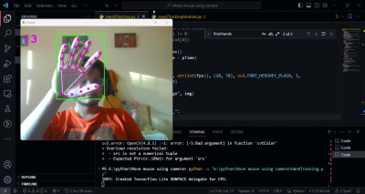 Hand tracking script in python and opencv | Upwork