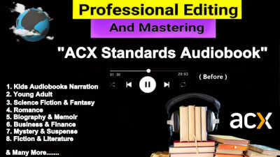 An audiobook editor who edits your audiobook to meet ACX standards editing