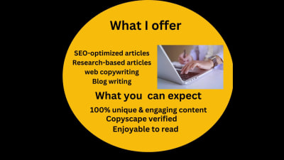 Result-driven, SEO content writing and copywriting services