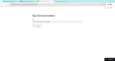 A chatbot that will retrive data from SQL database and will answer you ...