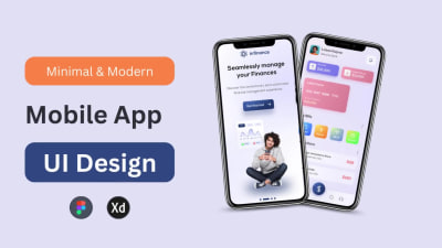 Minimal & modern app ui ux design with Figma or adobe xd | Upwork