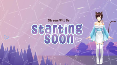 Professional animated overlay for twitch, Kick, Vtuber or YouTube