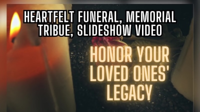 A heartfelt funeral memorial tribute photo slideshow video