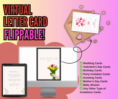 Flippable Letter Greeting Card for Any Occasions | Invitation Card