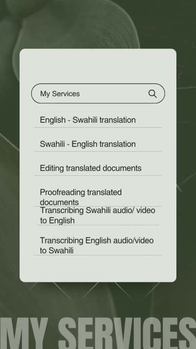 Accurate English Swahili translation & transcription