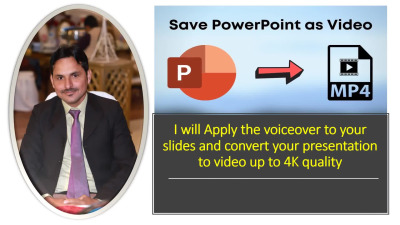Video from PowerPoint presentation slides with voiceover or music