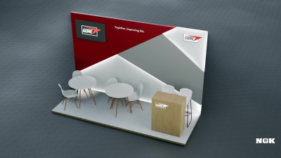A beautiful booth design visuals