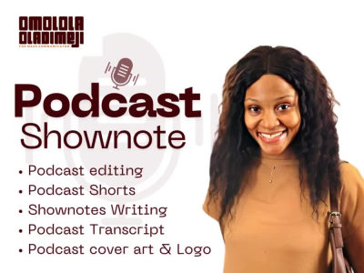 Professional Podcast Shownotes, Podcast Editing & Engaging Podcast Shorts
