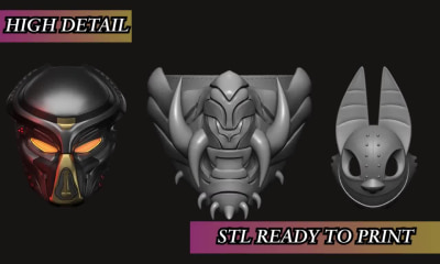 High quality 3d mask,3d helmet cosplay mask for 3d printing