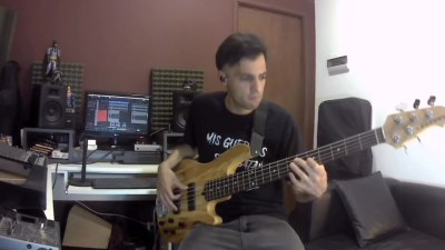 A high-quality bass recording.