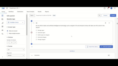 Custom-designed customer surveys on Qualtrics or SurveyMonkey.