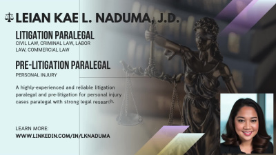 An experienced paralegal with a decade of expertise in litigation support