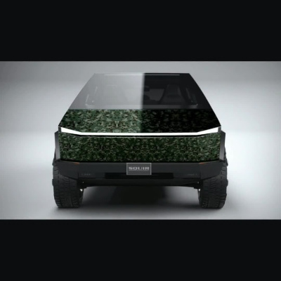 A cybertruck wrap design, car or van wrap, truck wrap,vehicle wrap design