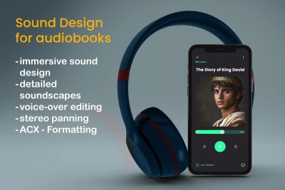 An immersive audiobook experience with sound design