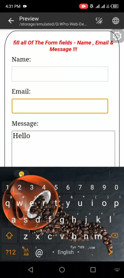 HTML / CSS / JS Form Frontend Development - Custom Design & Data ...
