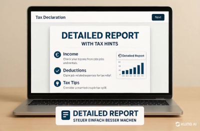 A overview about your finances with tax relevance.