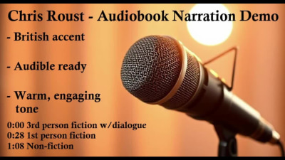 An engaging British English narrator for your audiobook (Audible/ACX-ready)