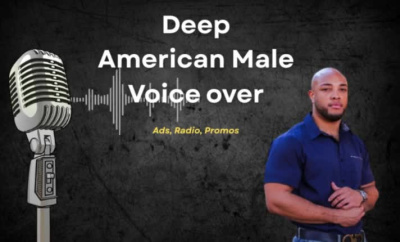 A deep professional American Male voice over for ads, promos, and radio