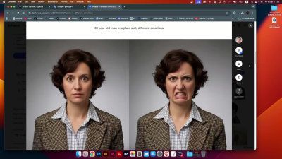 The same person in different emotions.