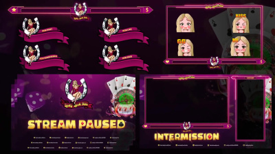 Stream overlay, animated twitch overlay, twitch logo, kick package panels