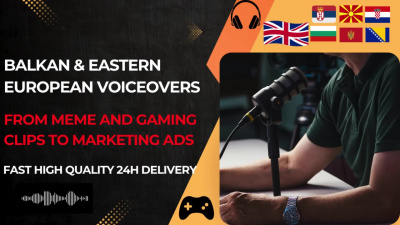 Voiceover–Eastern European/Balkan Accent for YouTube, Ads & Social Media