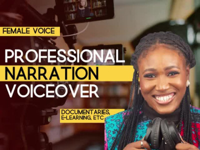 An engaging English female voice for your narration and documentary video