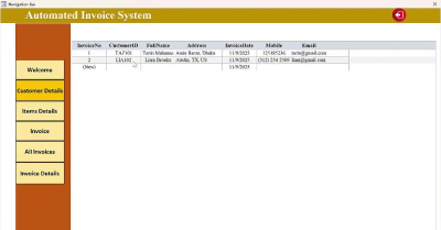 A custom-developed Microsoft Access database application for your business