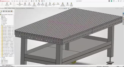 Full CAD & Manufacturing Design of a Professional Modular Welding Table