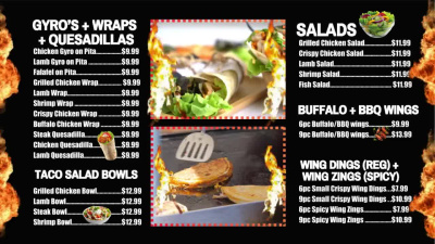 TV Screen animated food restaurant menu design