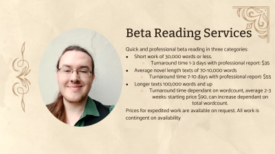 A comprehensive beta read that results in a professional report