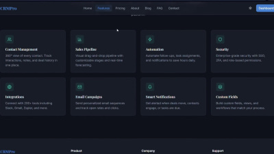 A custom CRM dashboard built with Next.js React and Tailwind CSS | Upwork